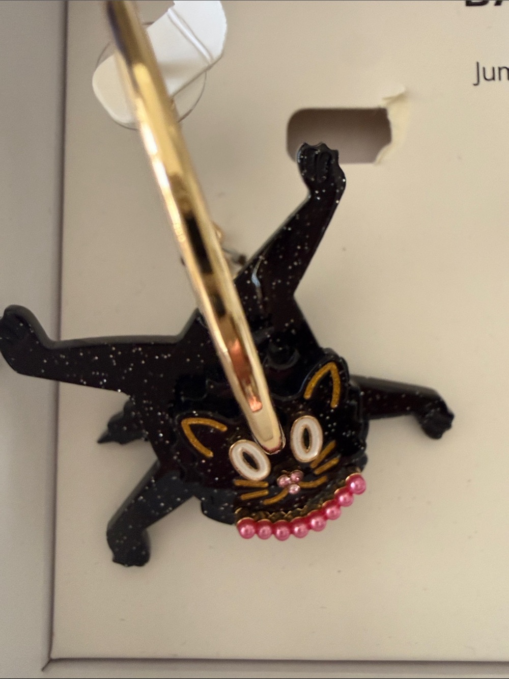 Bauble Bar “fraidy cat” Hoop Earrings